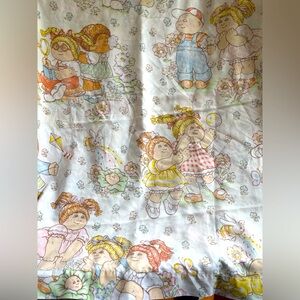 Vintage 1983 Cabbage Patch Kids Twin Flat Sheet & Pillowcase Set